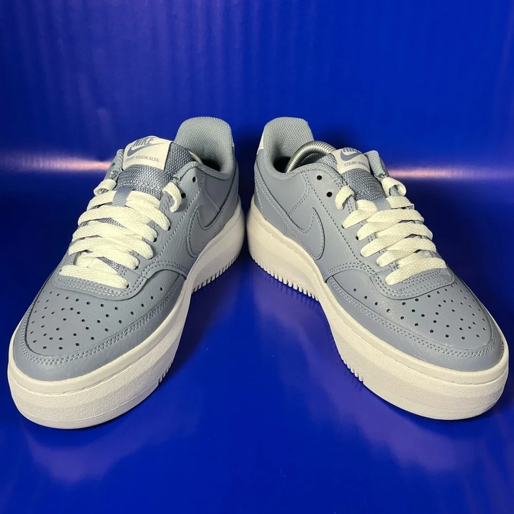 NEW Nike Court Vision Alta Ashen Slate Women’s Sneaker Fast Shipping - Picture 4 of 8